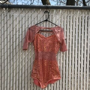 Pink and Gold Curtain Call Dance Costume